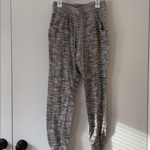 Grey drawstring jogger sweatpants